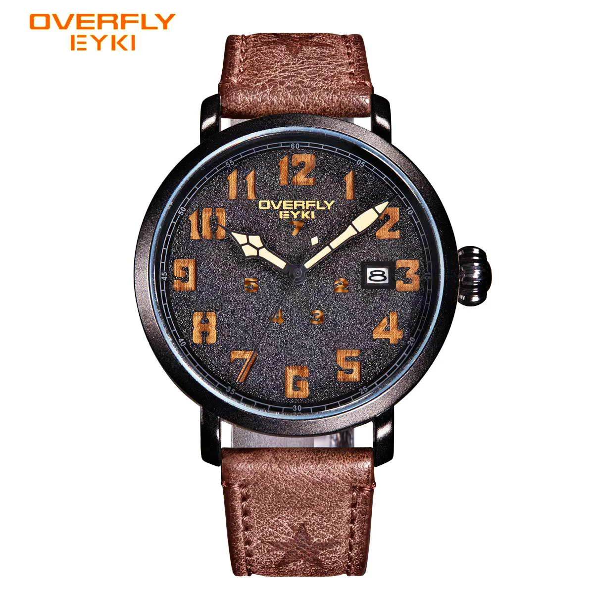 

EYKI Brand Retro Men Watch Luxury Leather Quartz Watch Male All Star Date Military Antique Clock Zegarek Meski Relogio Masculino