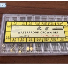 Ассортимент 170 шт из нержавеющей стали водонепроницаемый набор коронок и стержень для часов набор для ремонта часов