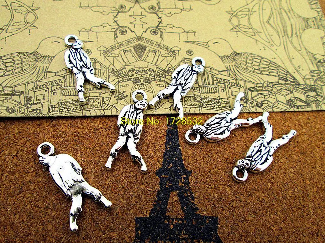 

20Pcs 26*13mm Tibetan Silver zombies Charms Pendants Wholesale