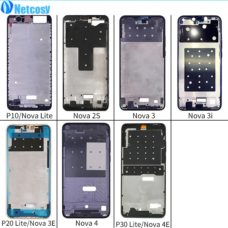 

Netcosy LCD Frame For Huawei Nova Lite 2S 3 3i 3E 4 4E Front Housing Cover Middle Frame Repair Parts For HUAWEI P10 P20 P30 Lite