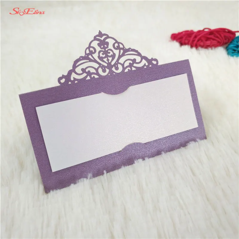 10pcs Wedding Baby Shower Birthday Party Table Name Place Cards Favor Decor  Laser Hollow Cut Design 6zSH873 (88)