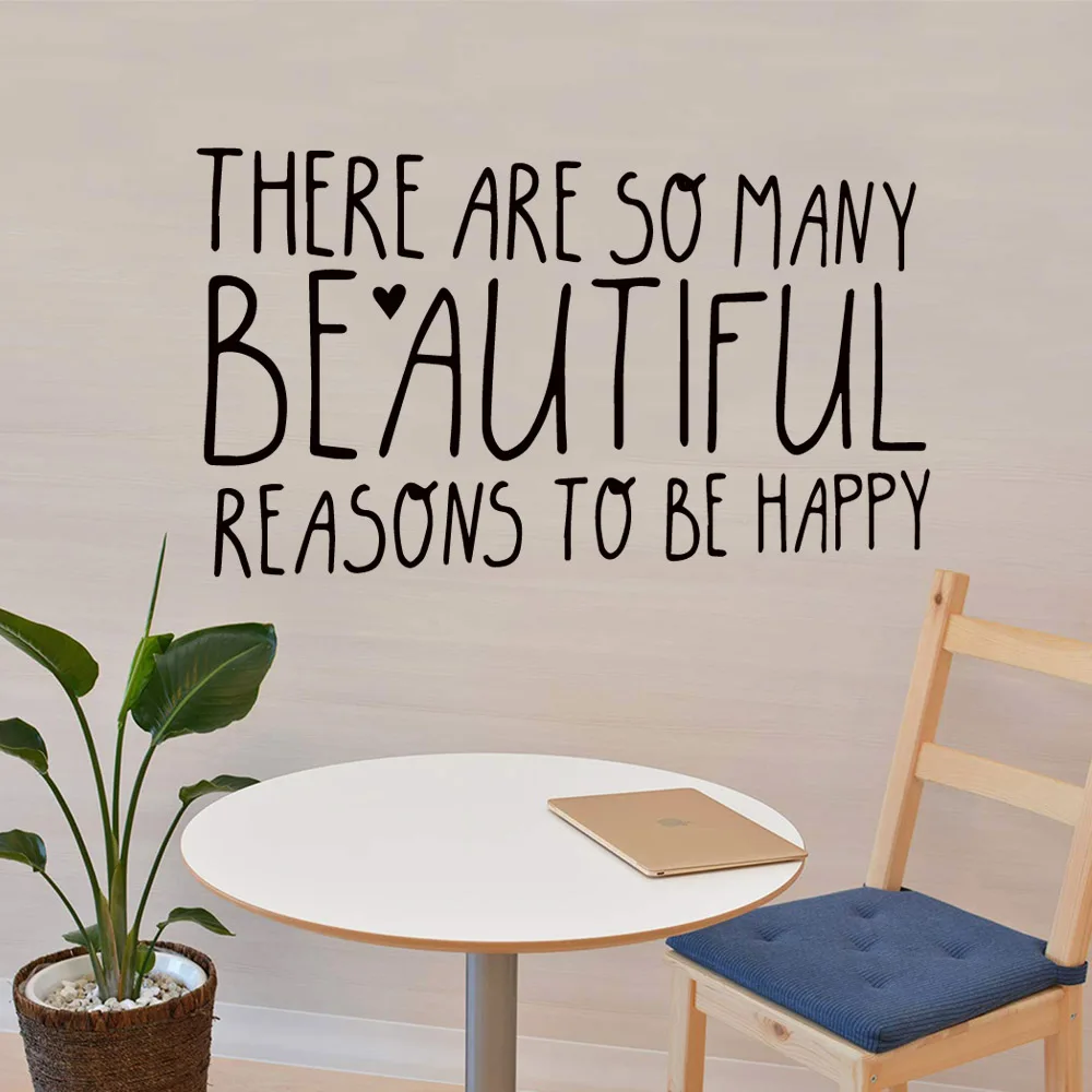 

DIY Art be happy Home Decor Wall Stickers Removable Wall Sticker Home Decoration Wallpaper Bedroom Decor adesivo de parede