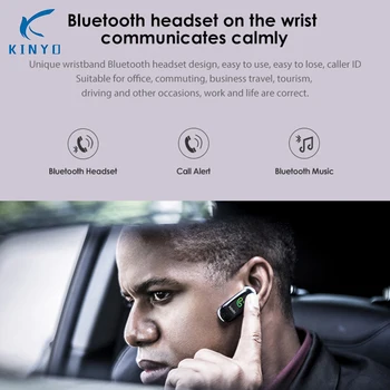 

Business men smart band heart rate dialing countdown stopwatch Bluetooth headset smart sports bracelet smart wristband for male