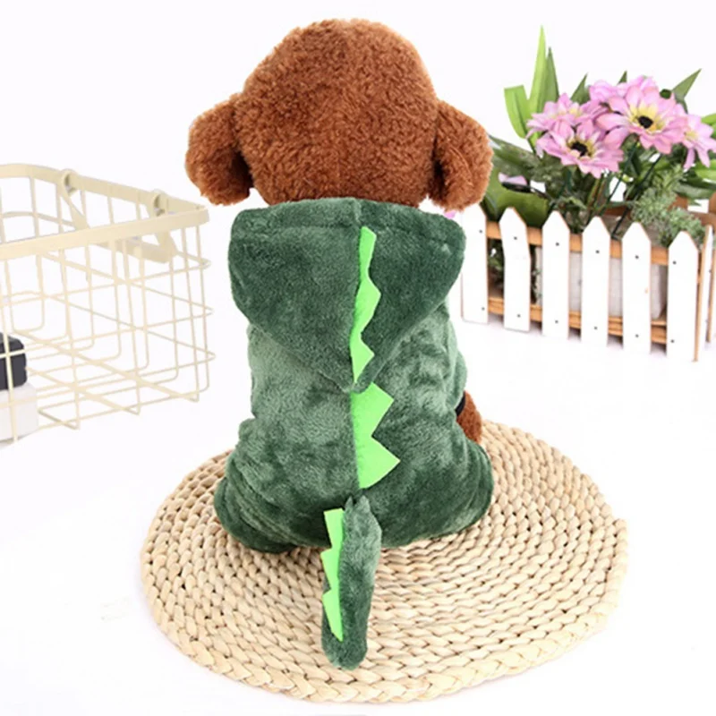 dog autumn/winter Cotton Hoodies dinosaur Cosplay Clothing Dress Up Pet party pet clothing