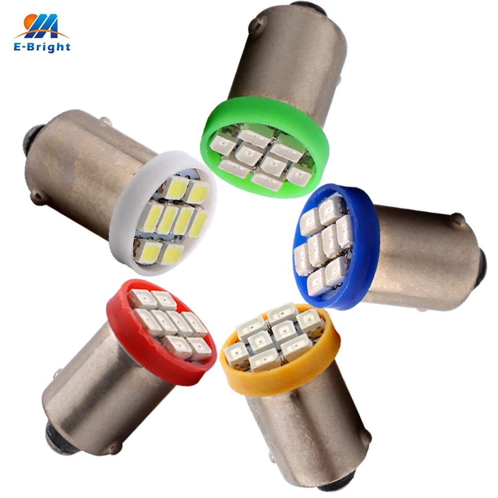 YM E-Bright 10 шт. BA9S T4W T11 1206 8 SMD 6 в 6,3 В AC DC Светодиодный светильник неполярный автомобильный Стайлинг белый синий красный янтарный Зеленый авто лампы