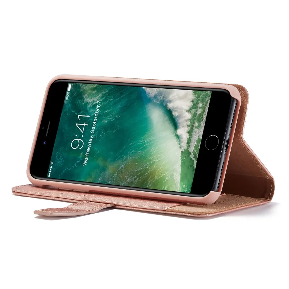 Чехол для Apple iPhone 7 8 6s 6 Plus 6s plus, 8 plus, 7 plus роскошный кожаный кошелек чехол для телефона чехол 2 в 1 fundas слоты для карт держатель