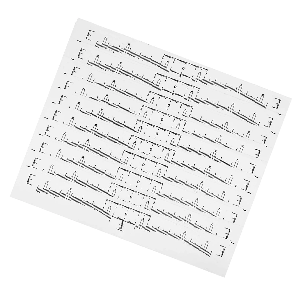10pcs Disposable Eyebrow Ruler Stickers Eye Makeup Microblading Tattoo Shaper Measuring Tool White Adjustable design fordable