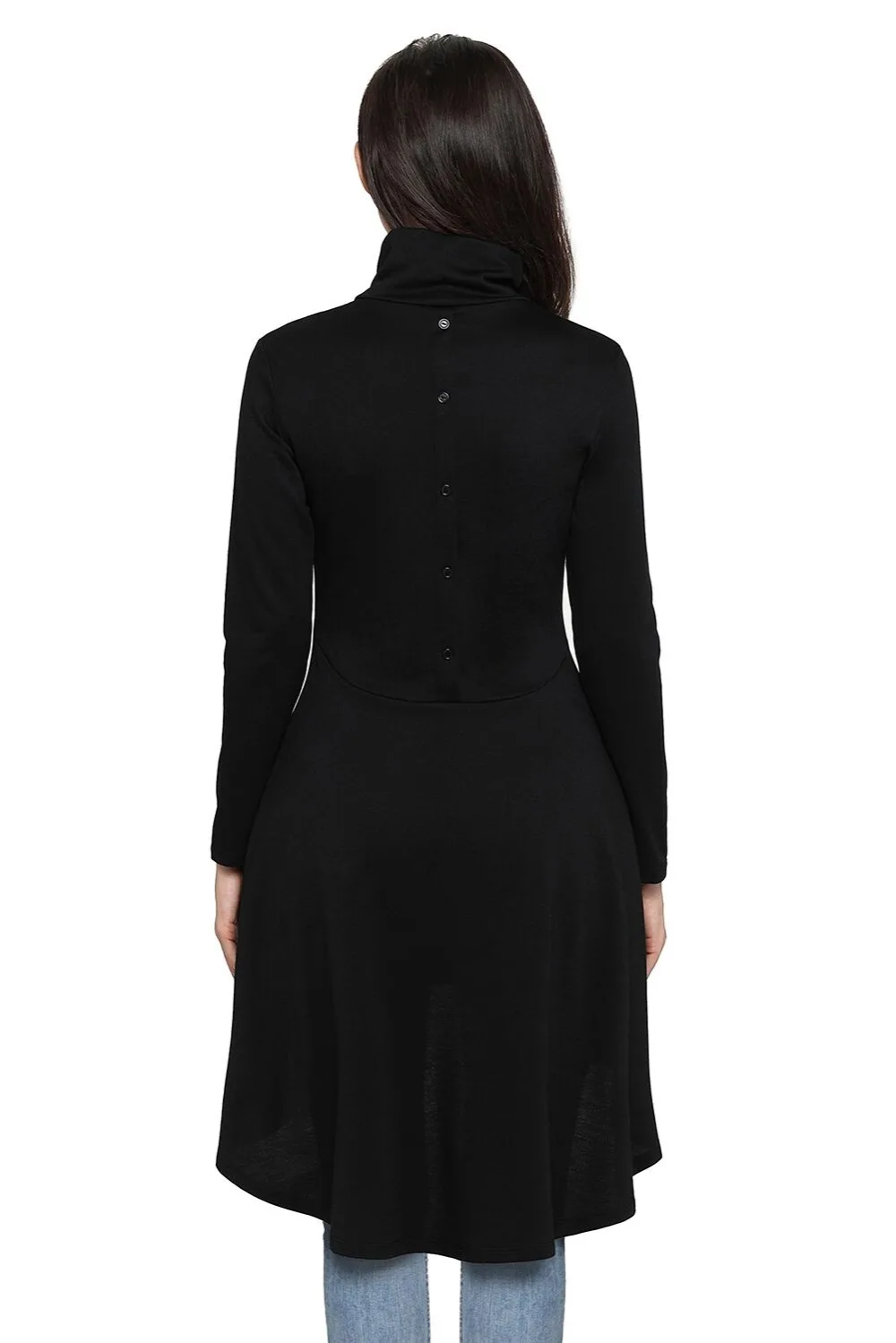 Black-Long-Sleeve-Pocket-High-Low-Tunic-LC250662-2-2