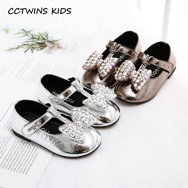 

Kids Shoes New 2019 Kids Autumn Dress Shoes Girls Sweet Rhinestone Bowtie Pink Mary Jane Flats Toddlers Fashion Pu Leather Shoes