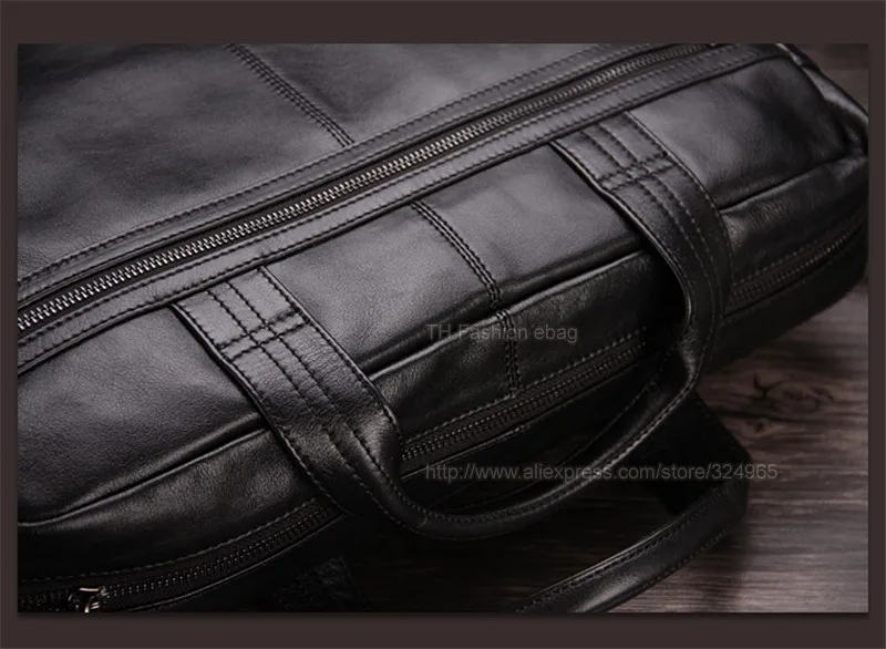 Роскошный мужской портфель из натуральной кожи, деловая сумка, кожаная сумка для ноутбука, 15,4 дюймов, Офисная сумка, портфель, мужской портфель, черный цвет