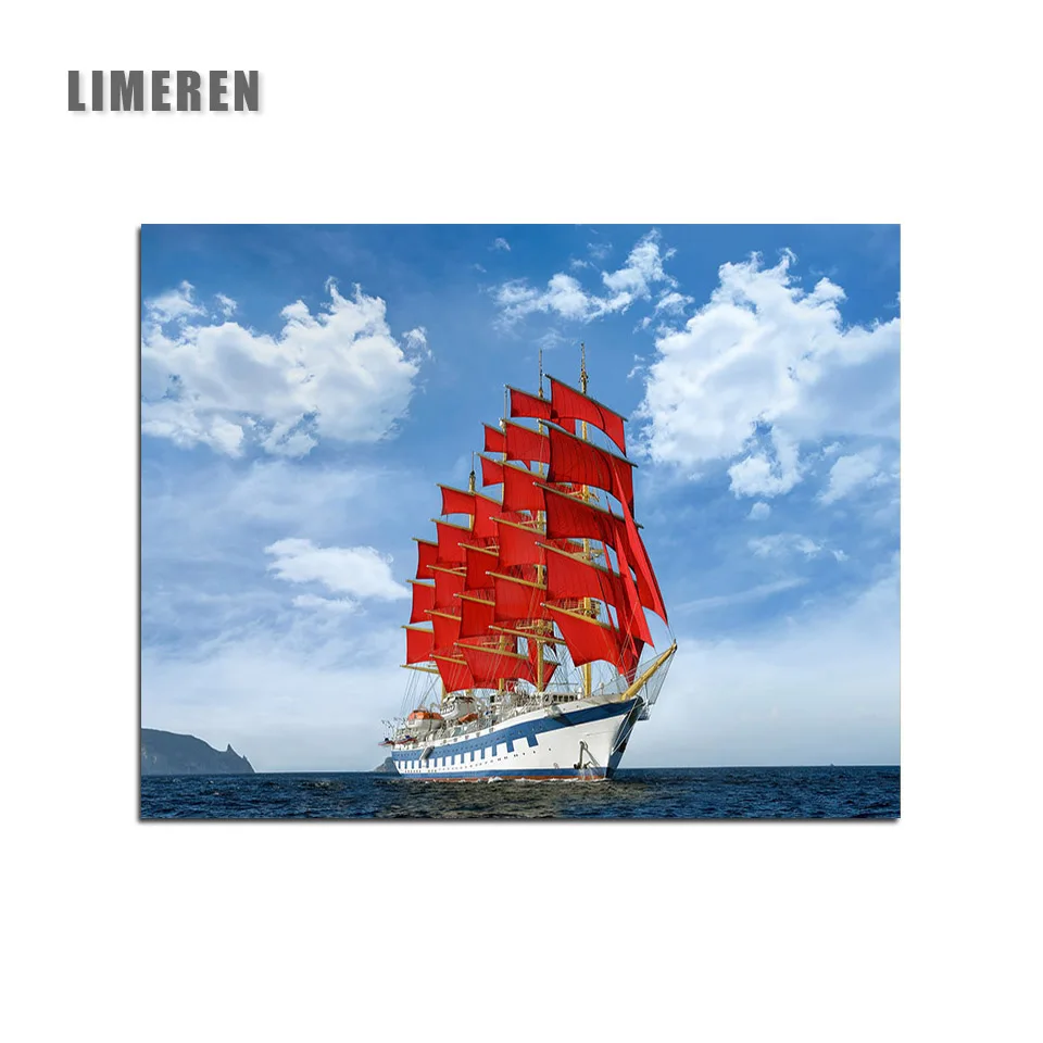 

Picture On Wall Acrylic Ships Plain Sailing Oil Painting Drawing By Numbers Abstract Gift DIY Amazing Coloring By Numbers Canvas