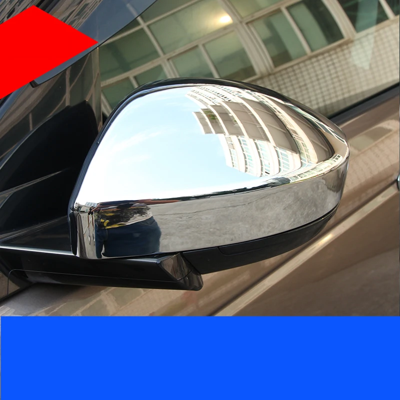 silver 2pcs Автомобильное зеркало заднего вида, покрытие, оболочка, зеркало заднего вида, защита края, крышка, внешняя для Jaguar F-Pace F pace fpace X761 - Цвет: silver 2pcs