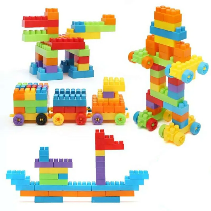 

Kindergarten Early Education Yichi Large Particles Thickened Plastic Blocks Inserted And Assembled Hot Toys