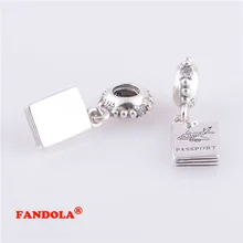 Подходит для Pandora шармы браслеты паспортные бусины с прозрачным кубическим цирконием 925 стерлингового серебра ювелирные изделия