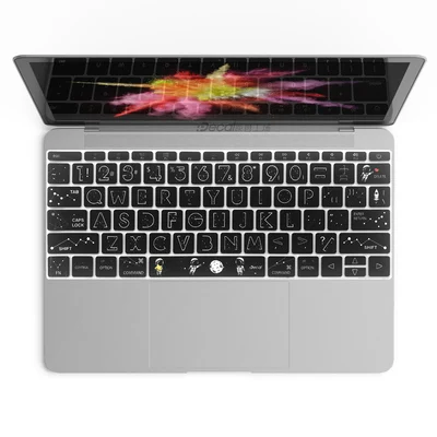 Супер Kawaii крышка клавиатуры для Apple MacBook Pro 13 без сенсорной панели A1708 12 дюймов мягкая клавиатура наклейки Защита от пыли и воды - Цвет: 001