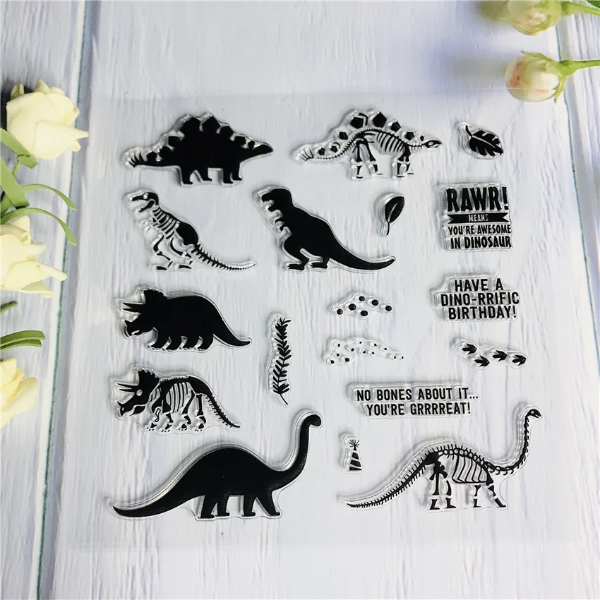 Clear stamps for Scrapbooking Dinosaur Fossil 15*15 146