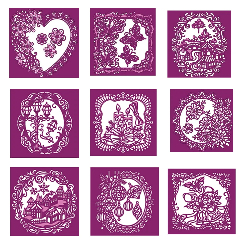 

Scrapbooking Dies Chriatmas Frame Metal Cutting Dies Craft Cut New 2018 Embossing Stamps Stencils Paper Card Making Template DIY