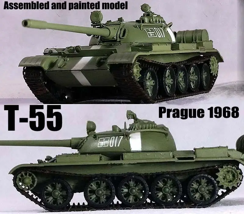 Армии СССР T-55 российский Танк Прага Весна 1968 1: 72 готовой easy model