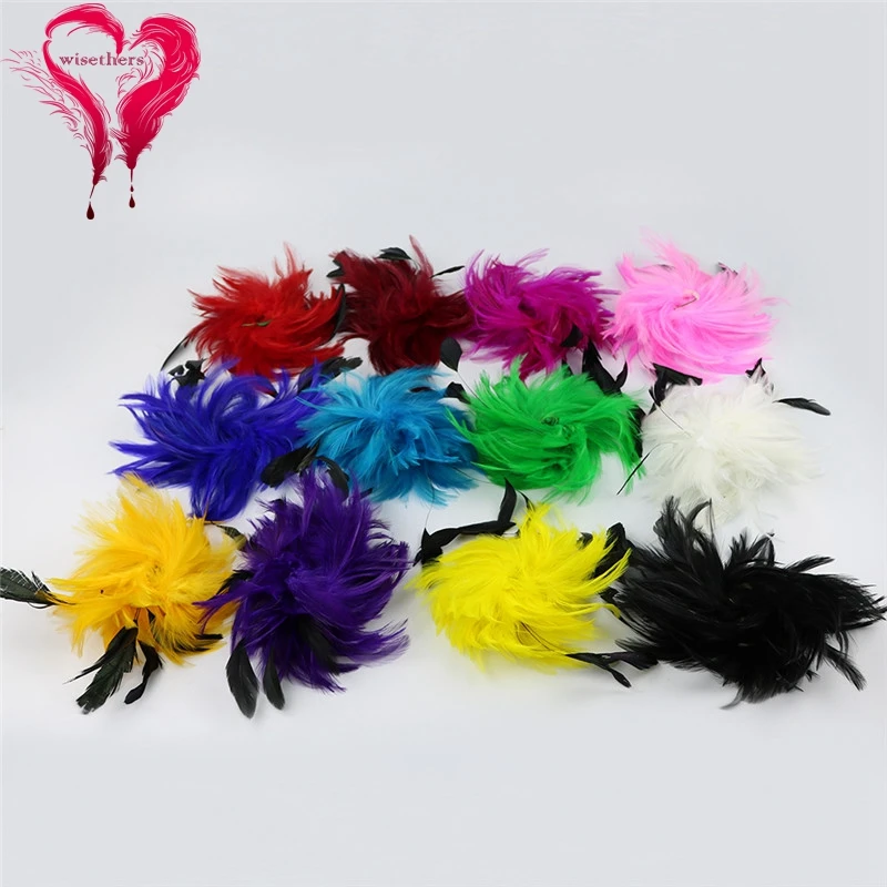 

13 Colors 1 Piece 28 CM Stylish Beautiful Dyed Colorful Artificial Decorative Flower Chicken Cock Rooster Feather Flower For DIY