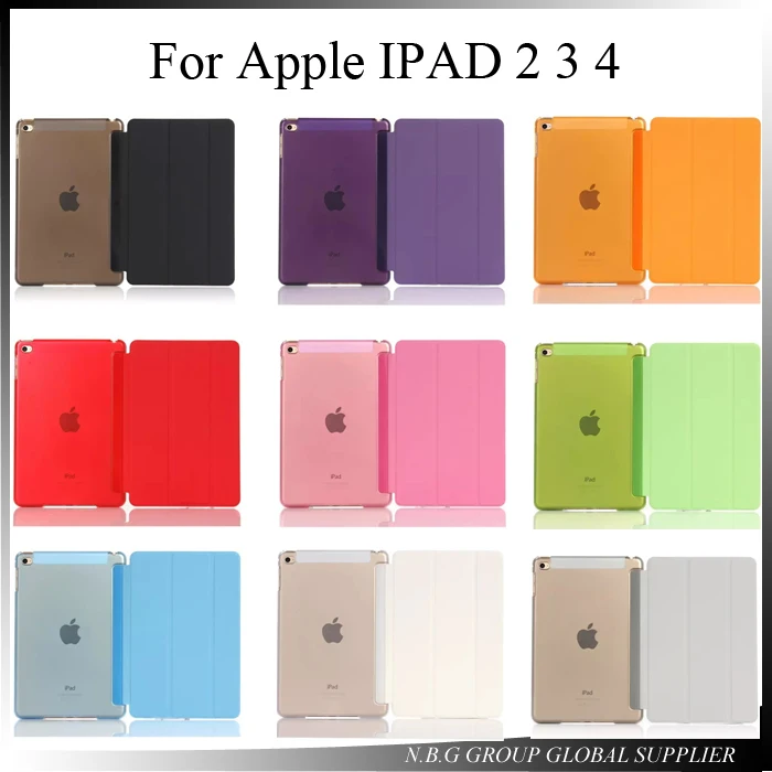 

For Apple iPad 2 3 4 Sleeping Wakup Ultral Slim Leather Smart Cover Case For iPad 4 / 3 / 2 Free Shipping