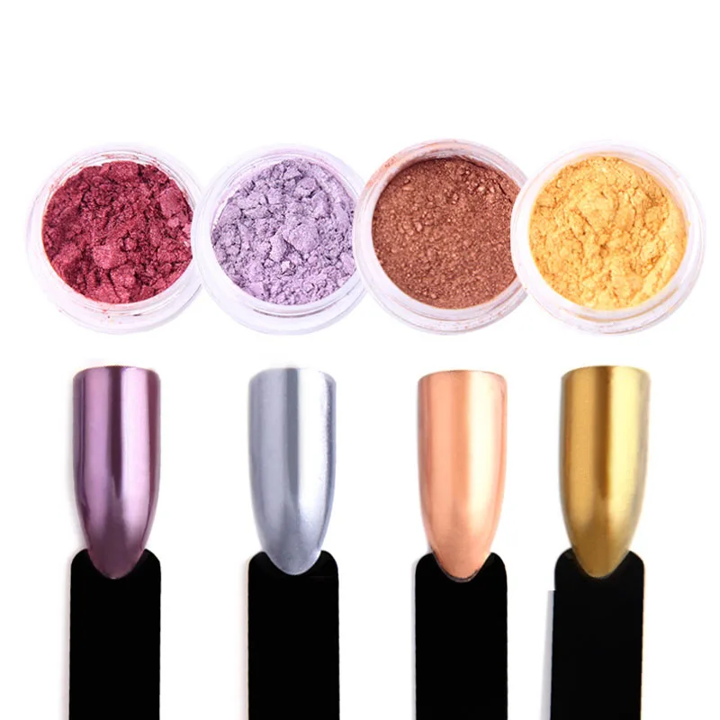 

High Quality 1g Mirror Nail Art Tips Glitter Powder Dust DIY Manicure Nails Decoration Pigment well