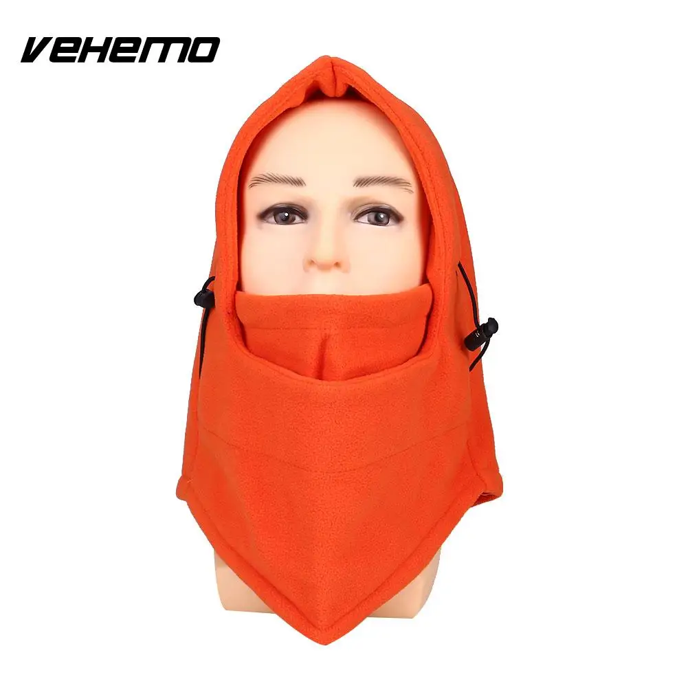 Vehemo многофункциональная теплая шапка шлем головные уборы бархатные ветрозащитные мужские женские зимние - Цвет: Оранжевый