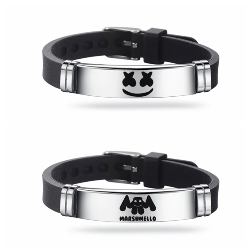 

Chris Comstock DJ Bracelet Stainless Steel Watchband Bracelets Music Fans Souvenir Silicone Bracelet Jewelry
