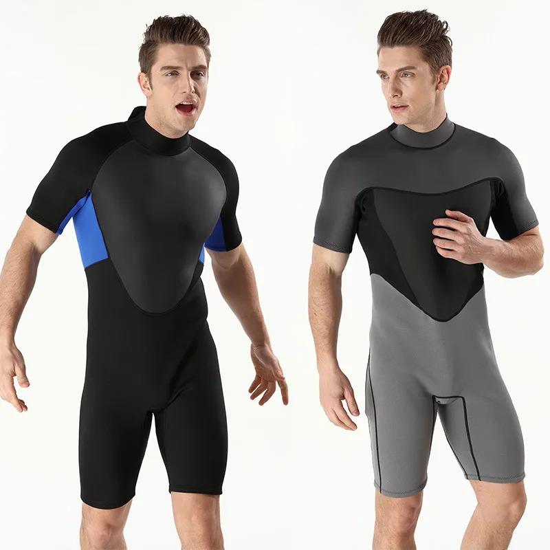 

New 2MM men's short sleeved short pants diving suit surfers for cold and warm diving suits