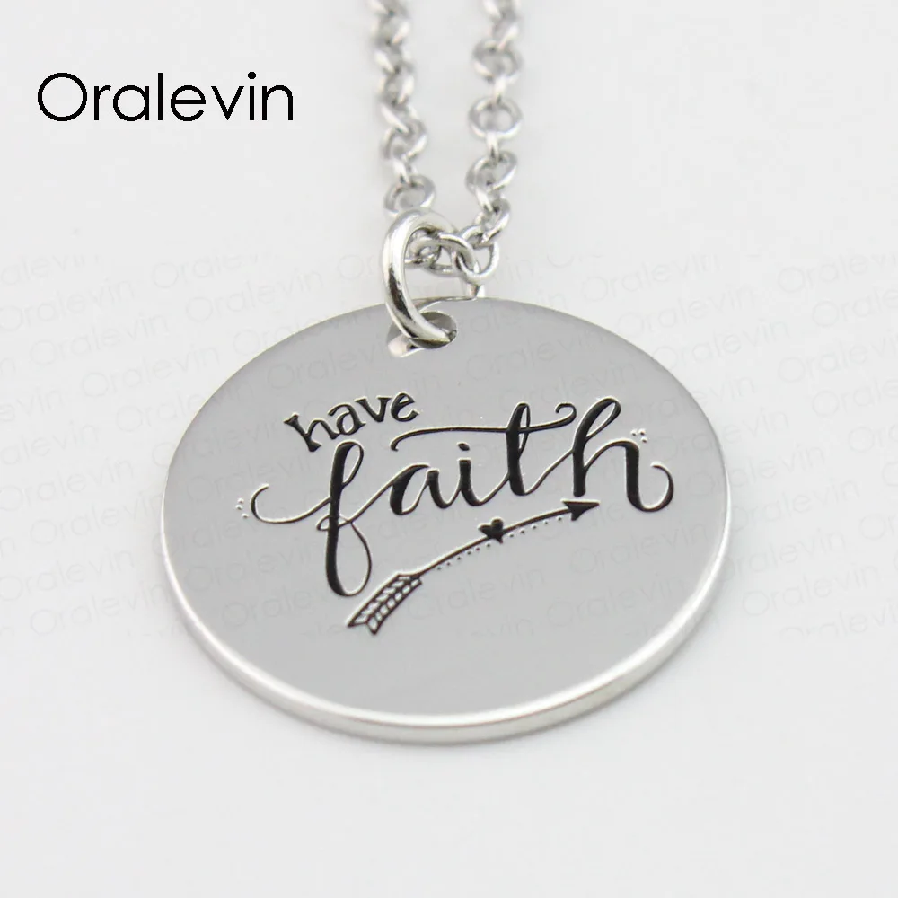 Buy HAVE FAITH Pendant Charms Necklace Gift Jewelry