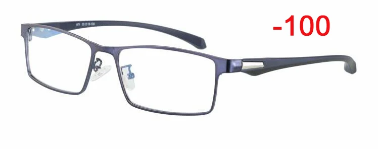 1.0 to-4.0 Retro Round Sun Photochromic Finished Myopia Eyeglasses Frame Men Women with color lens Sun glasses Myopia Eyewear - Цвет оправы: Blue-100