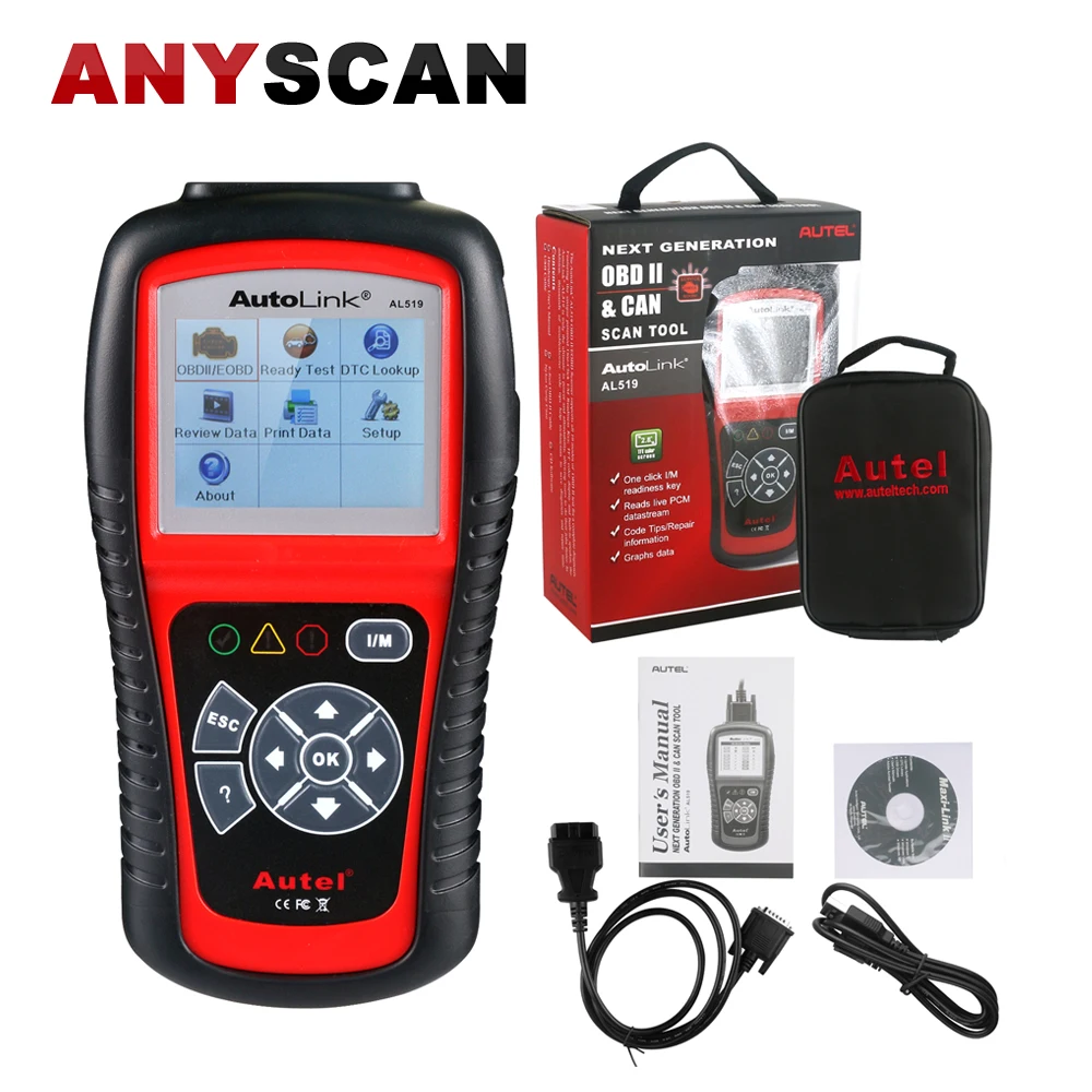 Original Autel AutoLink AL519 OBD2 OBD EOBD CAN Code Reader Scanner Diagnostic Tool Support Multi-Language Free Shipping цена Original Autel AutoLink AL519 OBD2 OBD EOBD CAN Code Reader Scanner Diagnostic Tool Support Multi-Language Free Shipping цены онлайн