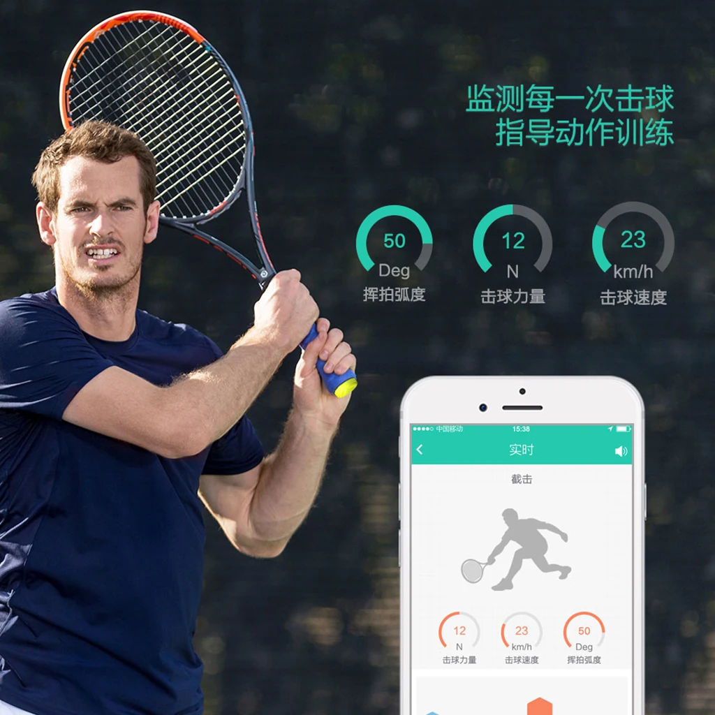 Smart Tennis Racket Sport Activity Tracker Monitoring Monitor Real Time