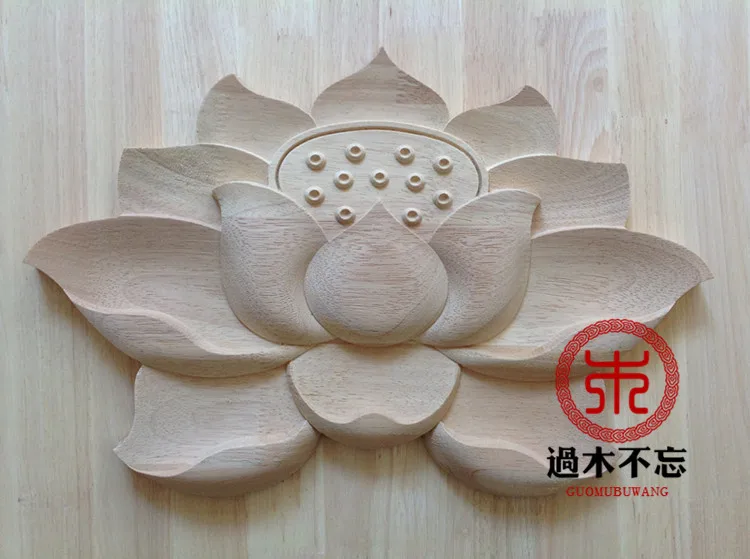 

Don't forget the wooden wood carving of Dongyang lotus pond lotus Window Decal Decals door flower bed