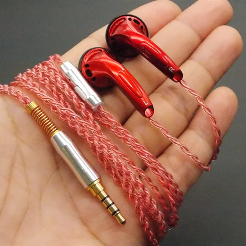 Newest FENGRU DIY HMX500 In-ear Earphone Flat Head Plug MX500 HiFi Bass Earbuds DJ Heavy Sound Quality | Электроника