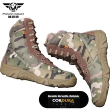 Brand Camouflage Waterproof Men Desert Military Tactical Boots Male Shoes Sneakers For Women Non-slip Work Wear Climbing Shoes