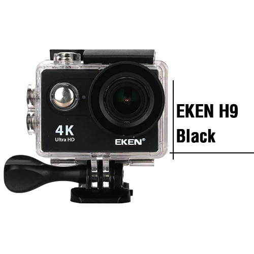 Оригинальная Экшн-камера EKEN H9/H9R, Ультра HD, 4 K/25fps, WiFi, 2,0 дюйма, 170D, водонепроницаемая камера для подводного плавания, камера на шлем, Спортивная камера - Цвет: H9 Black