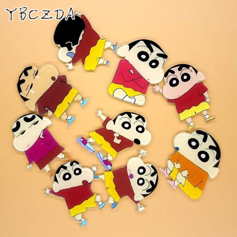 9pcs/set Acrylic HARAJUKU Badge Crayon boy Brooches Pin Up Collar Tips Cartoon Christmas Gifts606 |