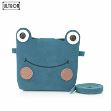 ULTRON модная детская маленькая милая сумка-мессенджер в стиле принцессы для девочек с животным узором, Мини женские сумки на плечо из искусственной кожи, милая детская сумка в виде лягушки
