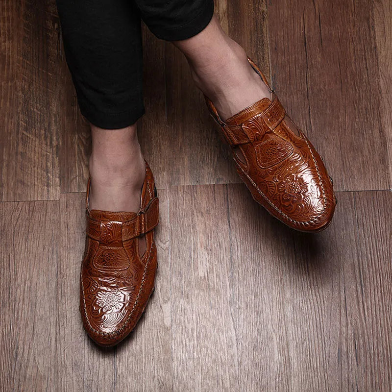 Novos De Respirável Sapatos Natural Homens Couro Preguiçosos Dos Casuais Mocassins Macia chocolate Preto Genuíno Verão Lazer Sola EX85Uxwq