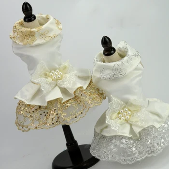 

High-end Luxury Series Embroidery Wedding Banquet Cat Dog Dress Clothes For Dogs Dog Cat Pet Clothing Teddy Chihuahua