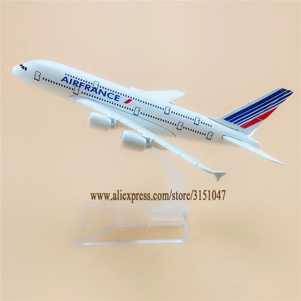 

Alloy Metal Air France Airlines A380 Airplane Model AirFrance Airbus 380 Airways Plane Model Stand Aircraft Kids Gifts 16cm