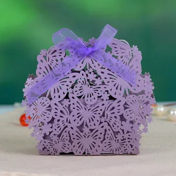 

Favor Holder Card Paper Favor Boxes Non-personalised Butterfly Favor Candy Boxes 50pcs
