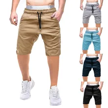 Мужские шорты Карго брендовые Модные мужские повседневные однотонные комбинезоны с карманами ветрозащитные шорты, короткие брюки