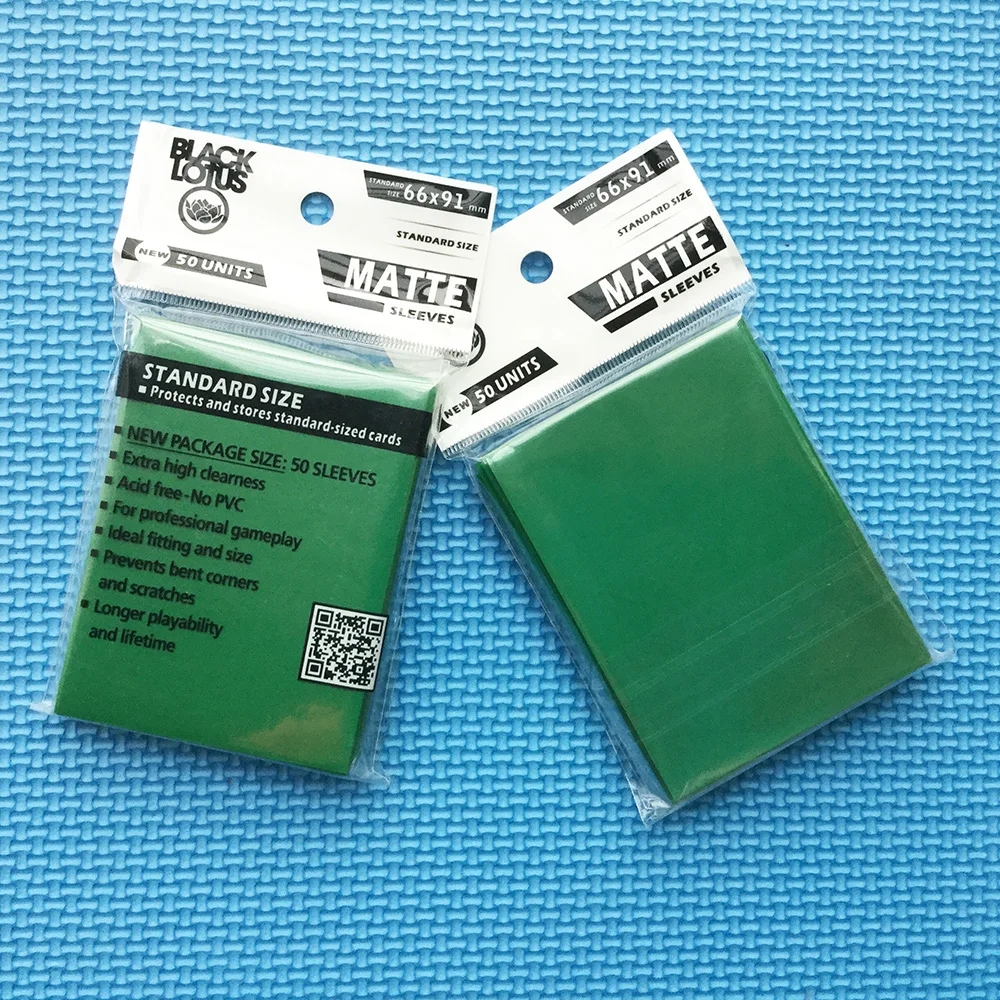 Buy 100 PCS/LOT Green Color Matte Sleeves Cards MGT
