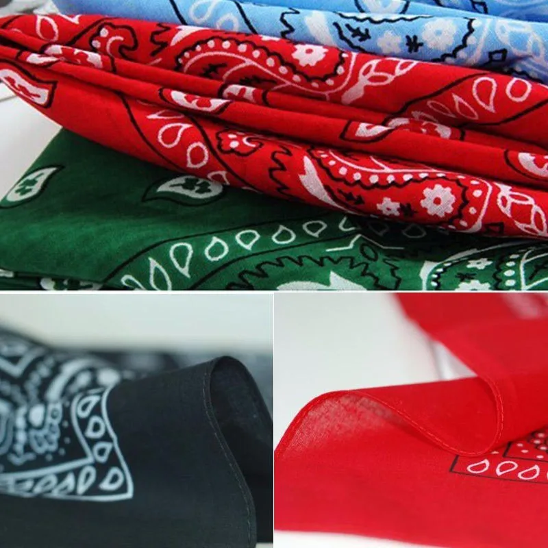14 цветов Унисекс Винтажный женский мужской головной убор шейный шарф напульсник носовой платок