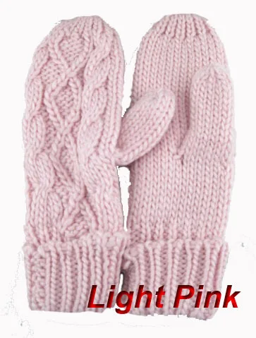 Модные женские туфли; зимние вязаные одежды Варежки перчатки, Доступно множество цветов - Цвет: light pink