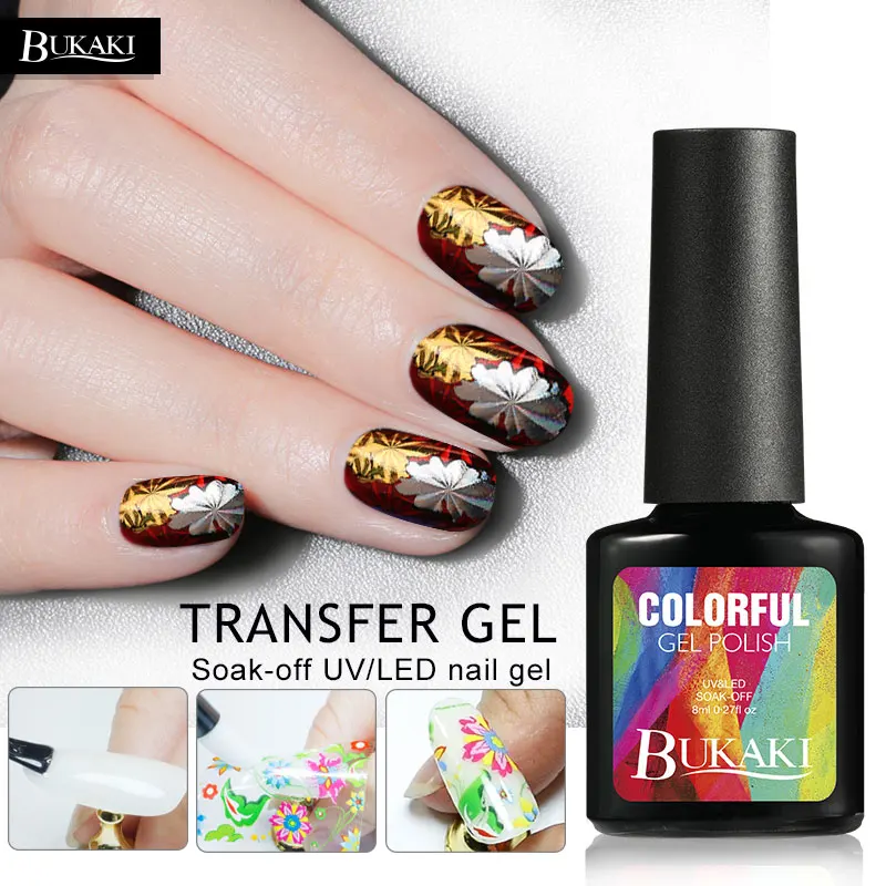 

BUKAKI Star Starry Sky Nail Foils Manicure Nail Art Glue Clear Adhesive Feuille Transfert autocollant Outil Diy Image Nail Tool