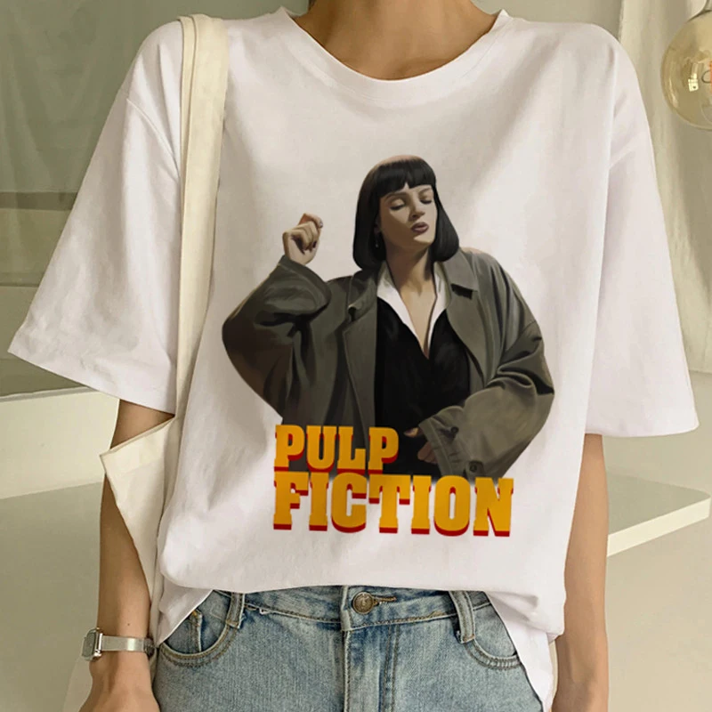 Женская футболка с забавным принтом из фильма Pulp fiction, Миа Харадзюку, Ulzzang, летняя футболка, модная Дева Мэри Миа, футболка, женские футболки - Цвет: 3014