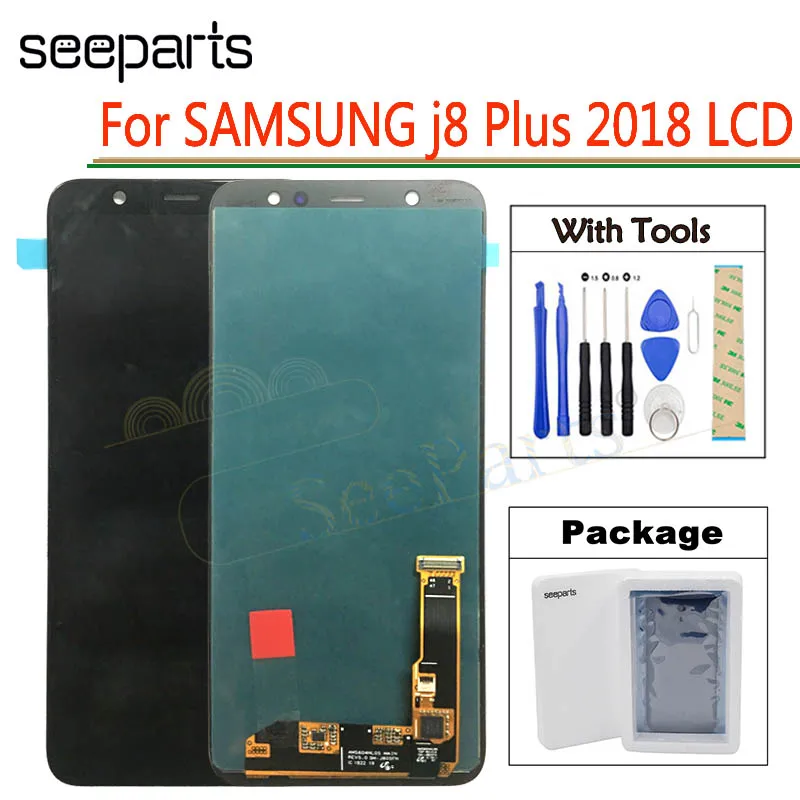 

1200*720 100% Tested For Samsung Galaxy j8 Plus 2018 LCD Touch Screen Digitizer Assembly For Samsung j8 Plus LCD j8+ j805 LCD