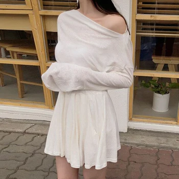 

New arrival women temperament loose sexy T-shirt comfortable lovely a-line skirt fashion vintage high quality cute women set